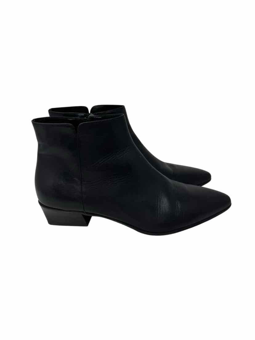 Shoe Size 9 Aqatalia Black Leather Luxury - Boots