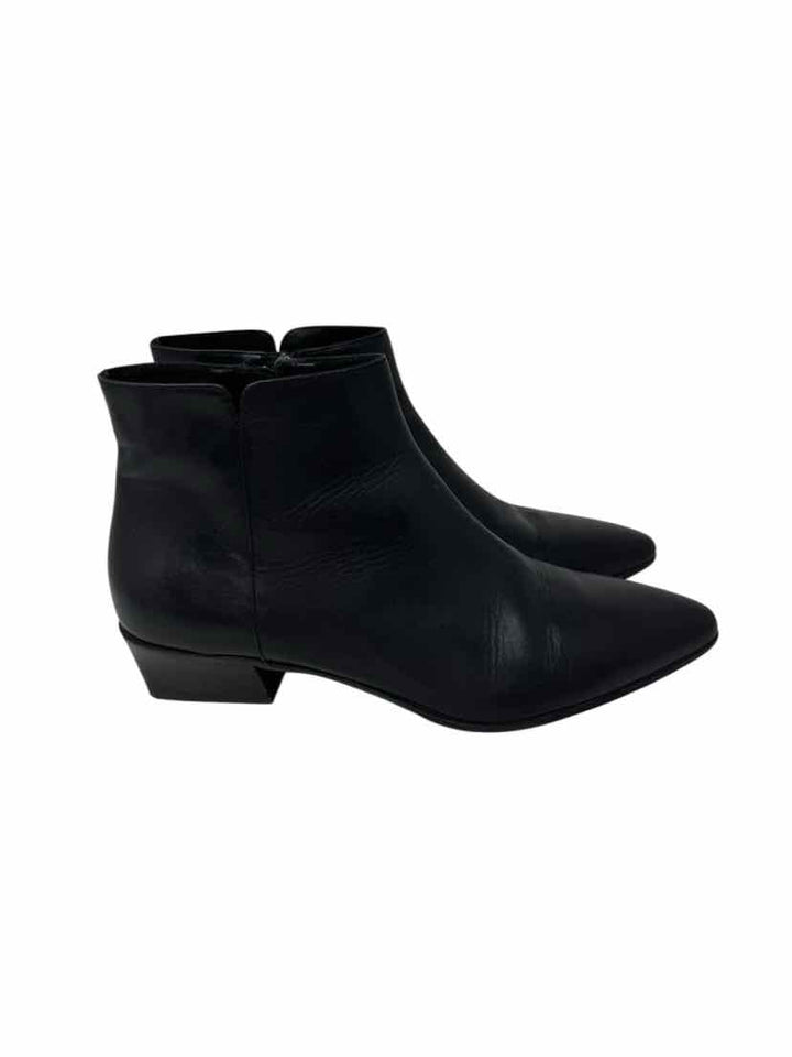 Shoe Size 9 Aqatalia Black Leather Luxury - Boots