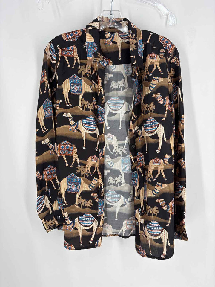 Size M J MCLAUGHLIN Brown Shirt