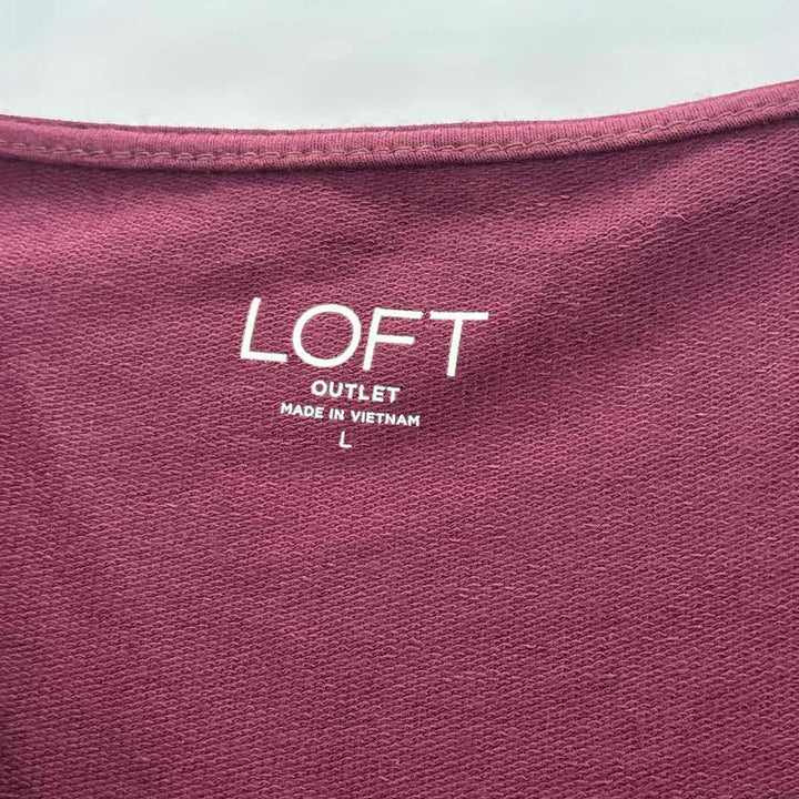 Size L Ann Taylor Purple Cotton Shirt