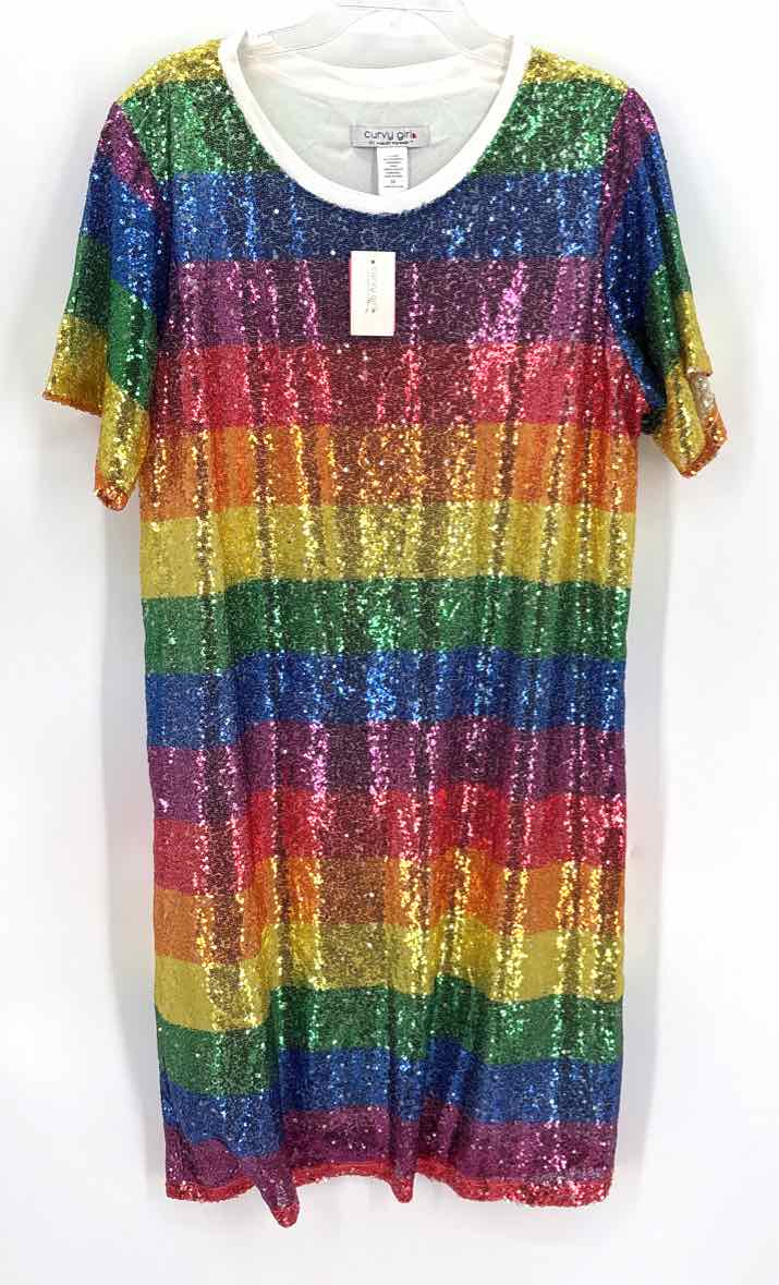 Size 3X Ashley Stewart Multi-Color Dress