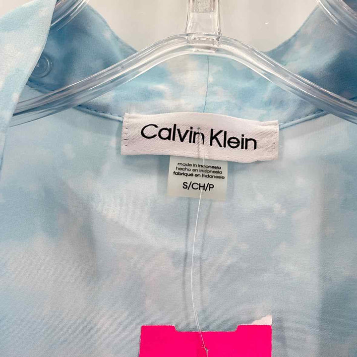 Size S Calvin Klein Blue Print Shirt