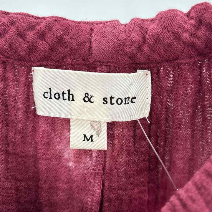 Size M CLOTH & STONE Burgundy Shirt