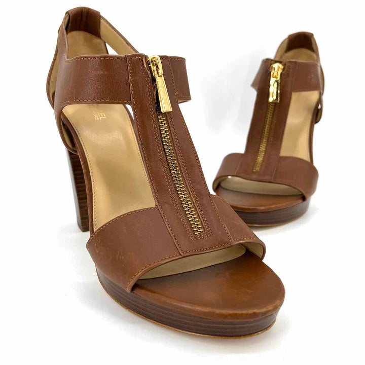 Shoe Size 10 Michael Kors Brown Leather Sandals
