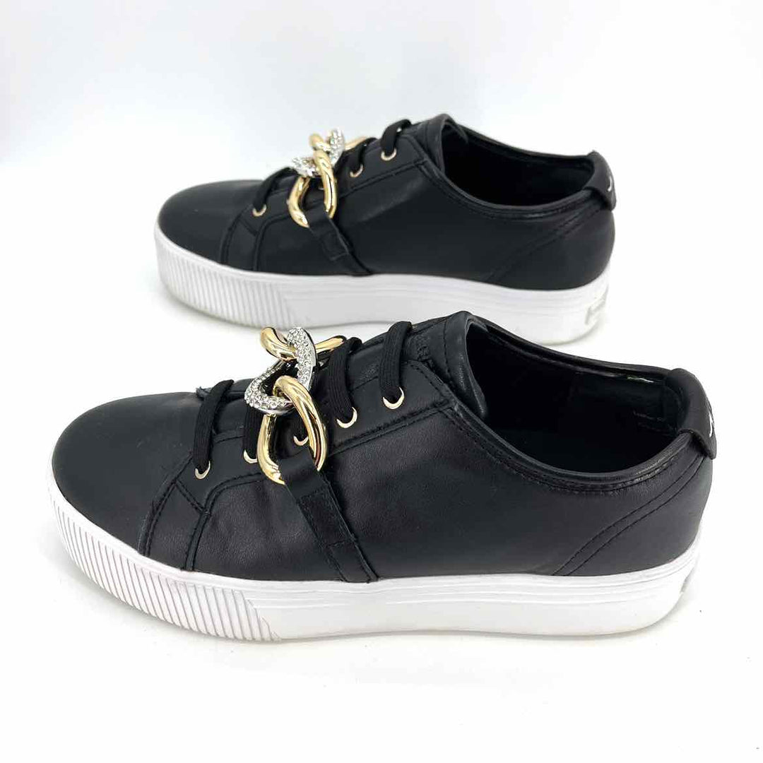 Shoe Size 8 KARL LAGERFELD Black Leather Sneakers