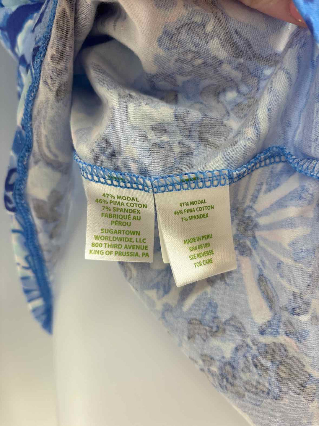 Size L Lilly Pulitzer Blue Print Shirt