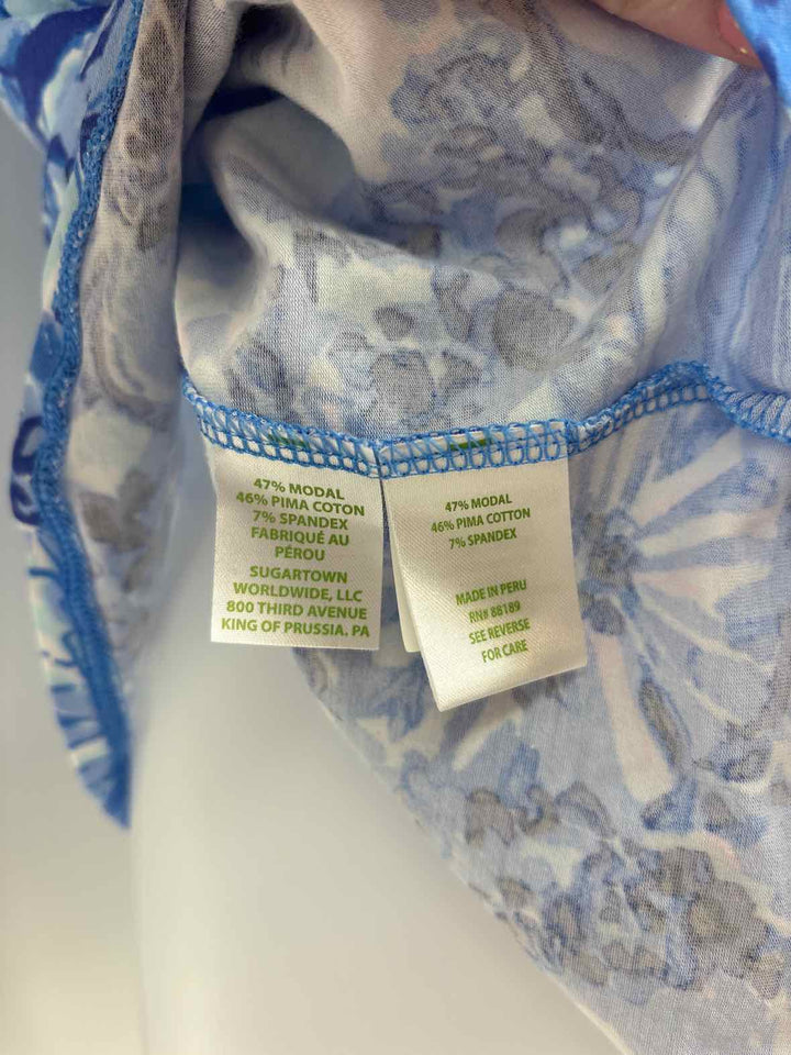 Size L Lilly Pulitzer Blue Print Shirt
