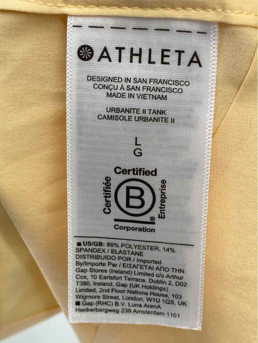 Size L Athleta Yellow Shirt