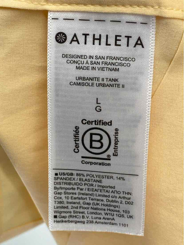 Size L Athleta Yellow Shirt