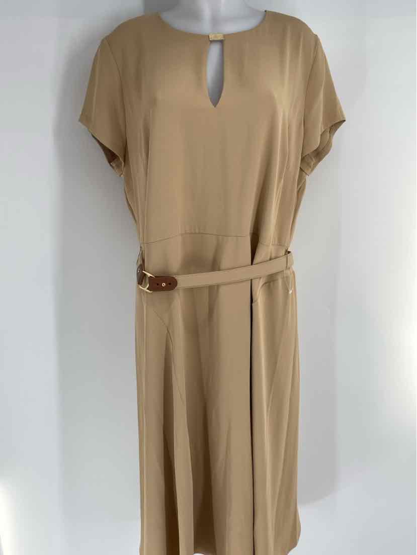 Size 16 RALPH LAUREN Tan Dress