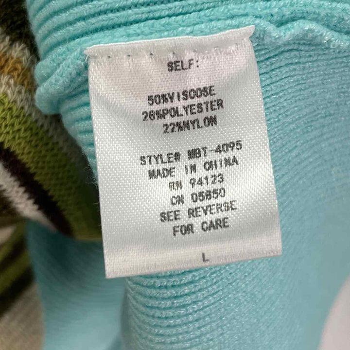 Size L PIXI + IVY Teal Sweater