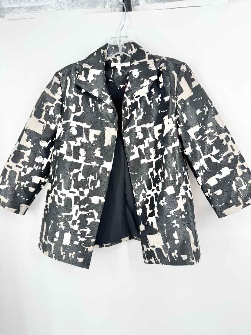 Size XS Chico's Black Print Jacket