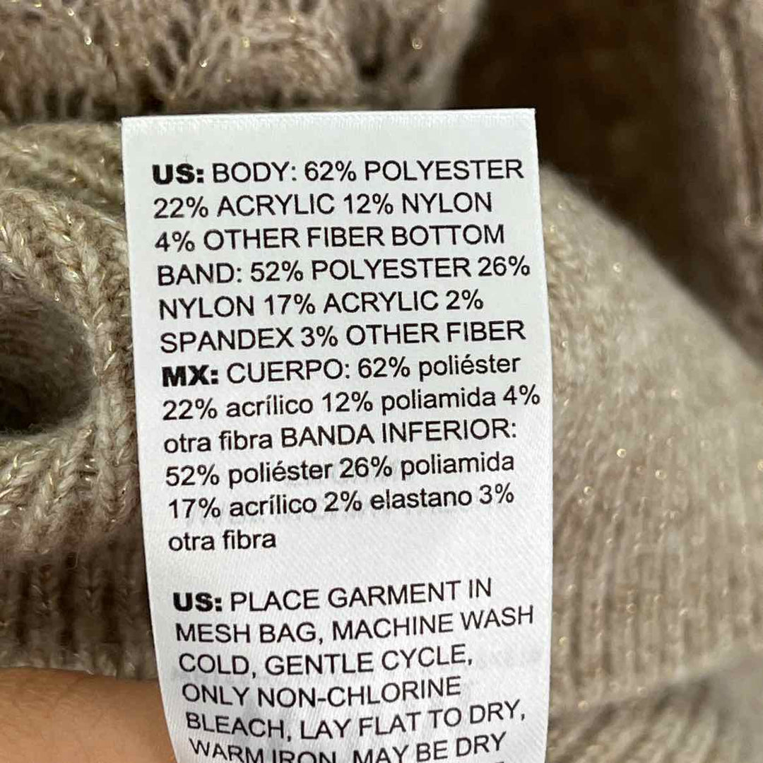 Size L White House Black Market Beige Knit Sweater