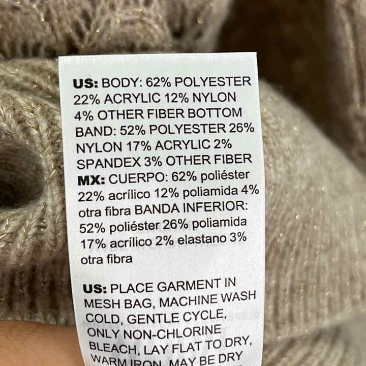 Size L White House Black Market Beige Knit Sweater