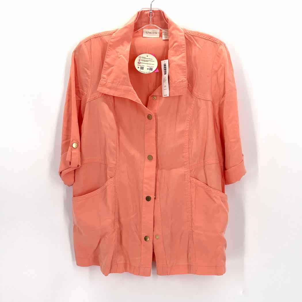 Size Petite Chico's Peach Nylon Jacket