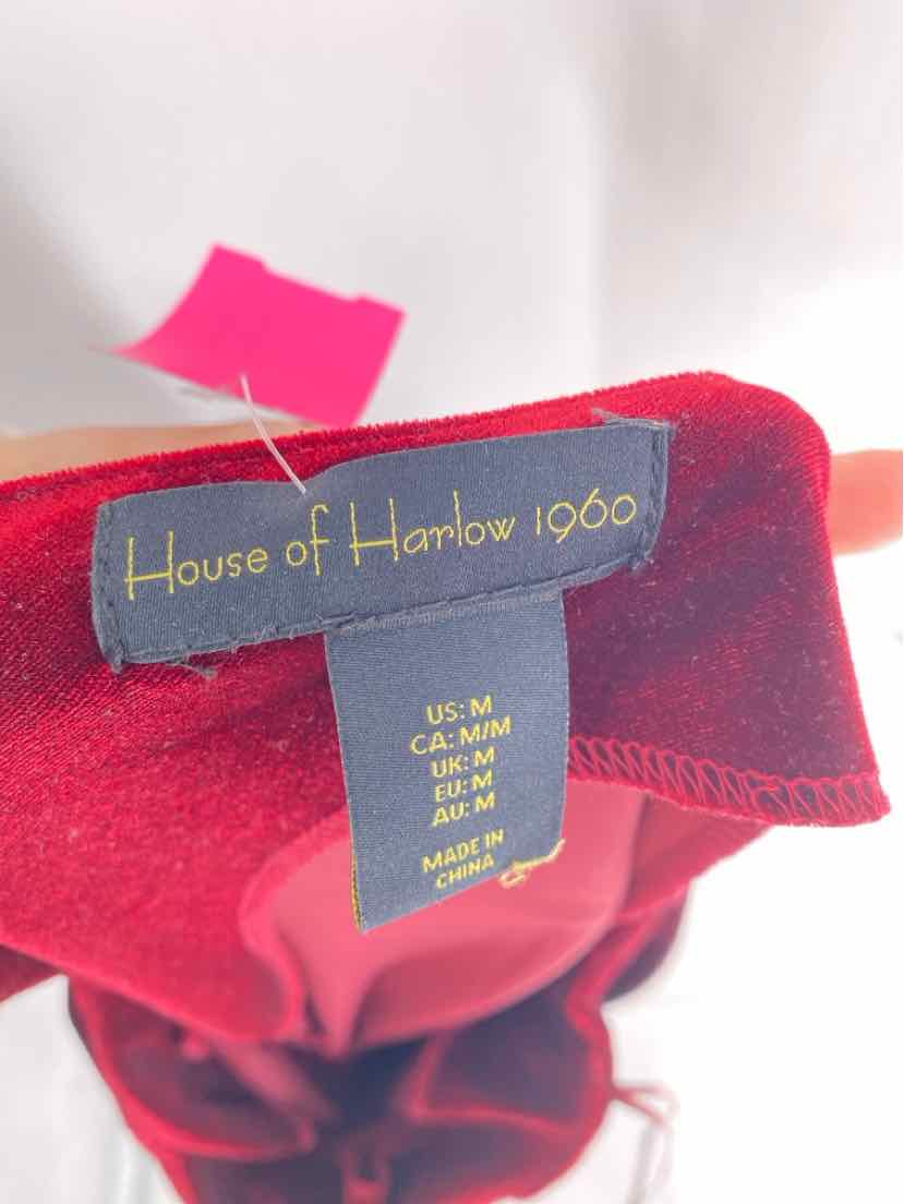 Size M HOUSE OF HARLOW Burgundy Velour Dress