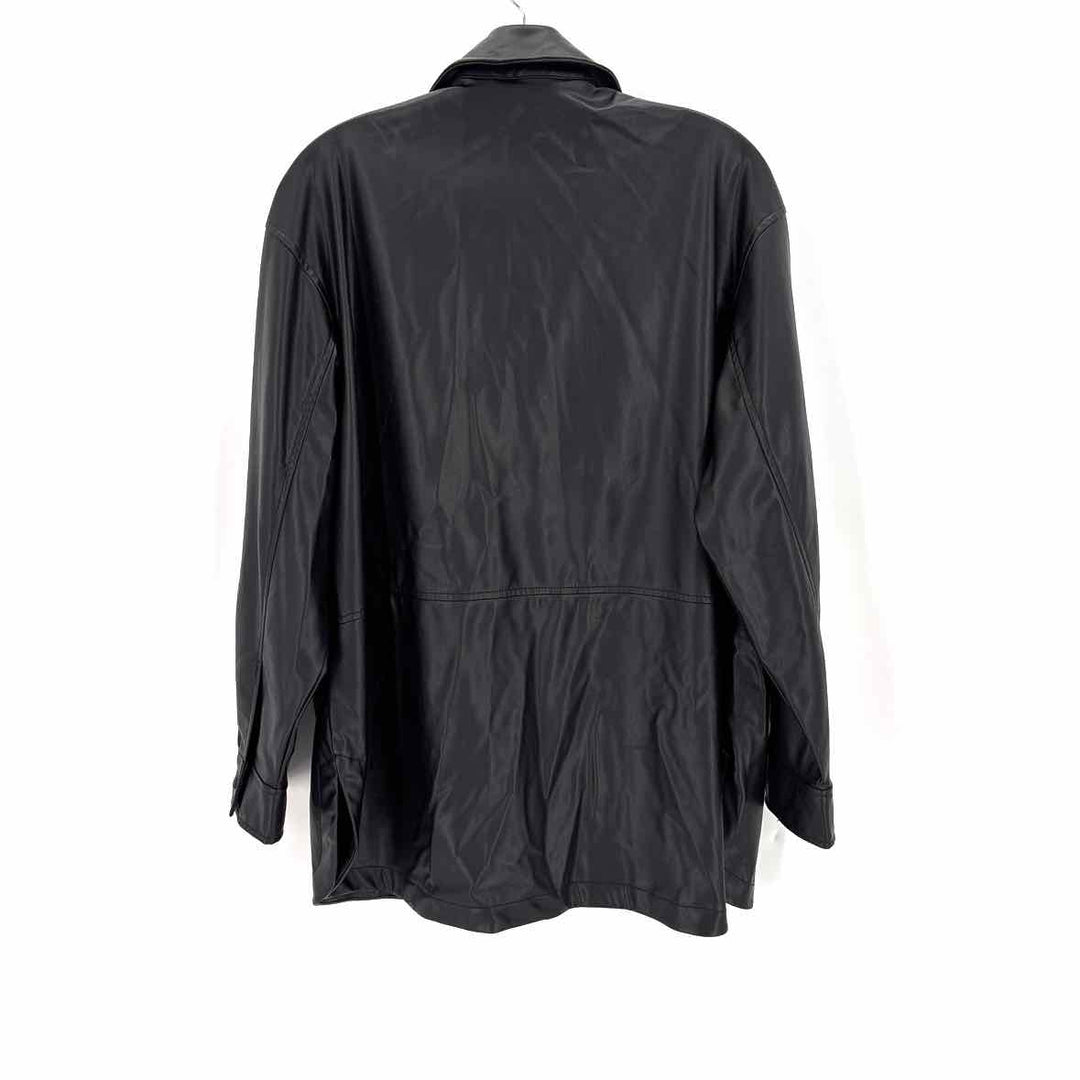 Size L ZARA Black Faux Leather Jacket