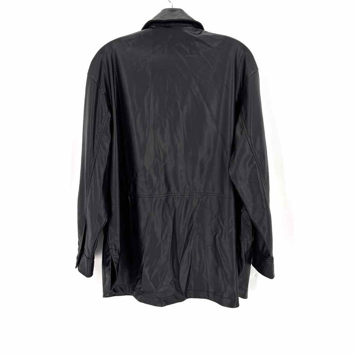 Size L ZARA Black Faux Leather Jacket
