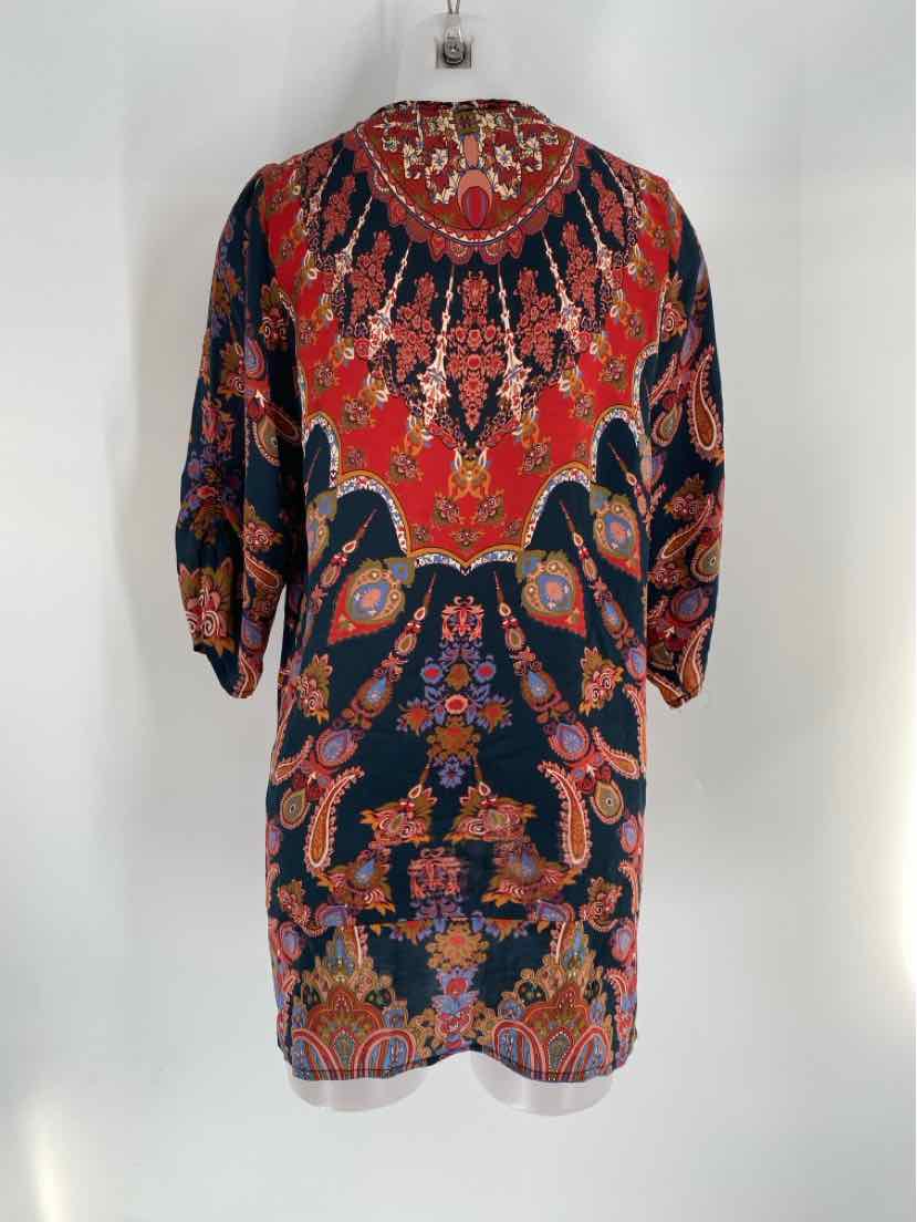 Size S TOLANI Multi-Color Silk Dress