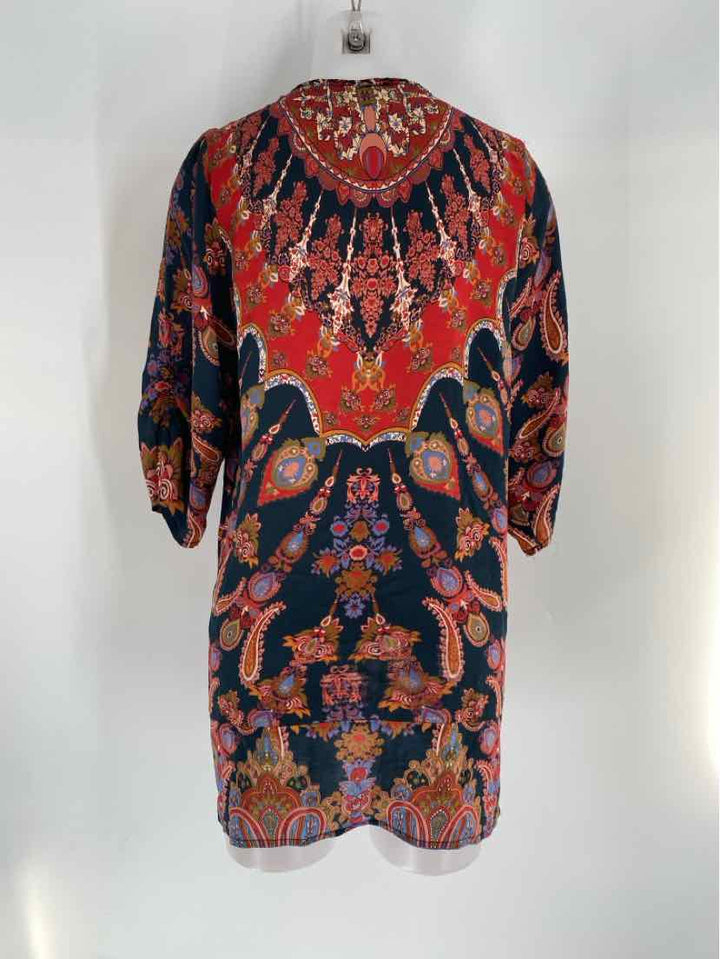 Size S TOLANI Multi-Color Silk Dress