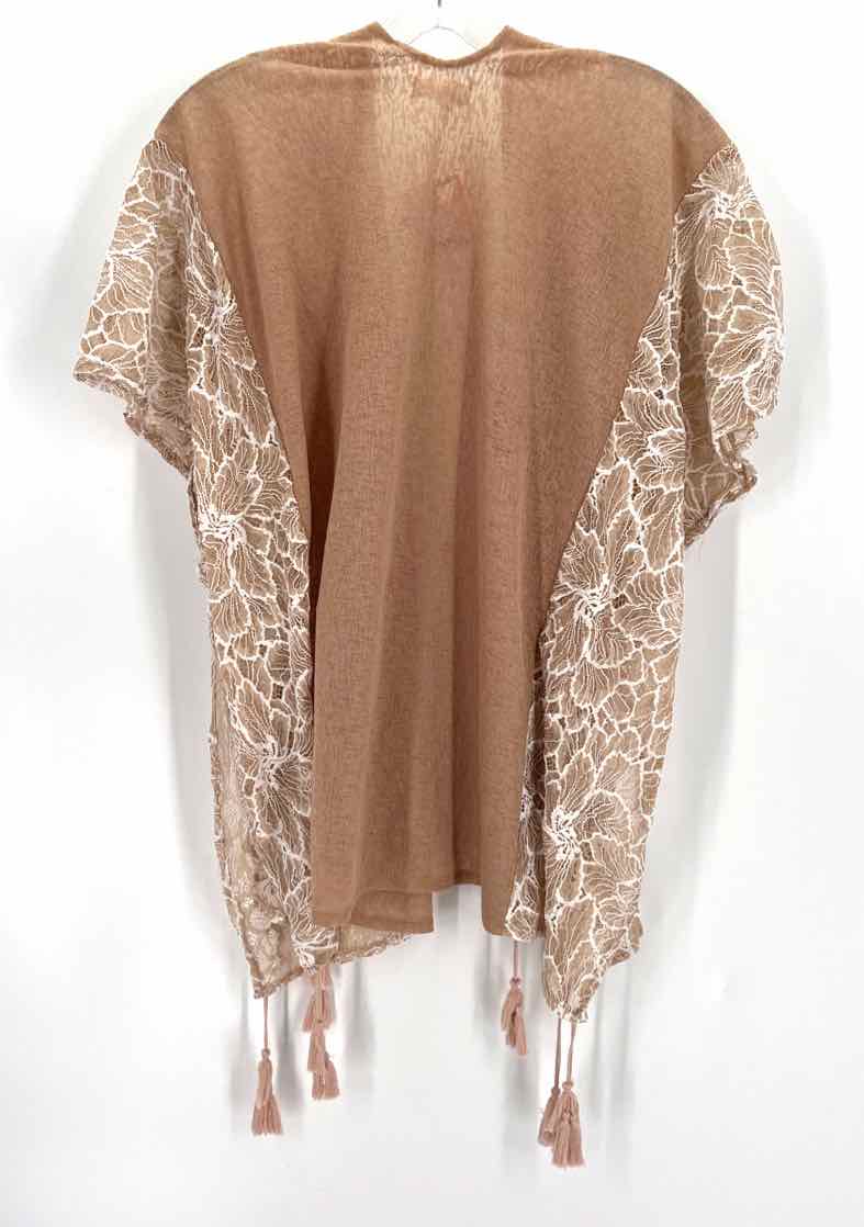 Size S EVERLEIGH Tan Lace Jacket