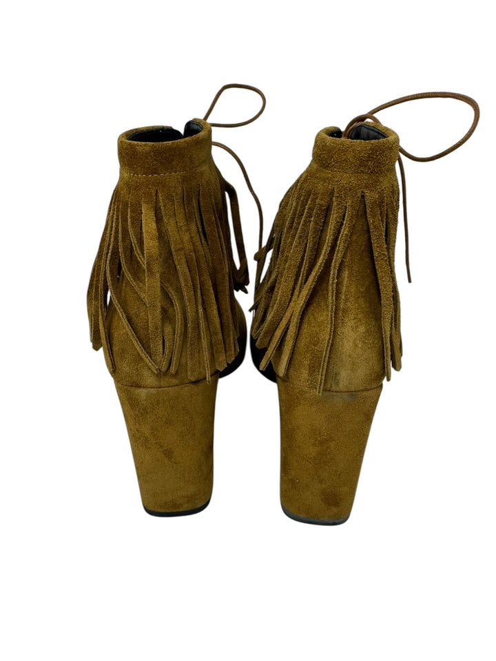 Shoe Size 38.5 SAINT LAURENT Tan Suede Luxury - Boots
