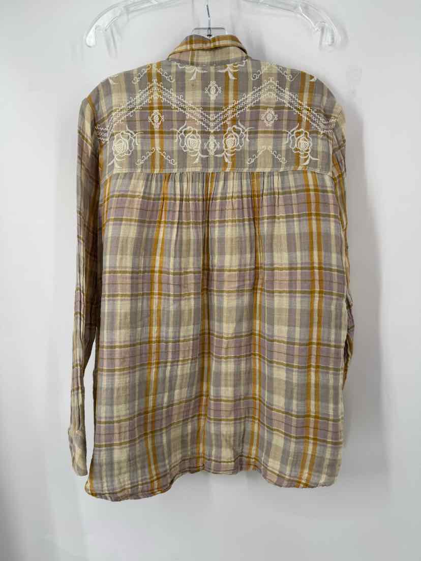 Size M FREE PEOPLE Yellow Shirt
