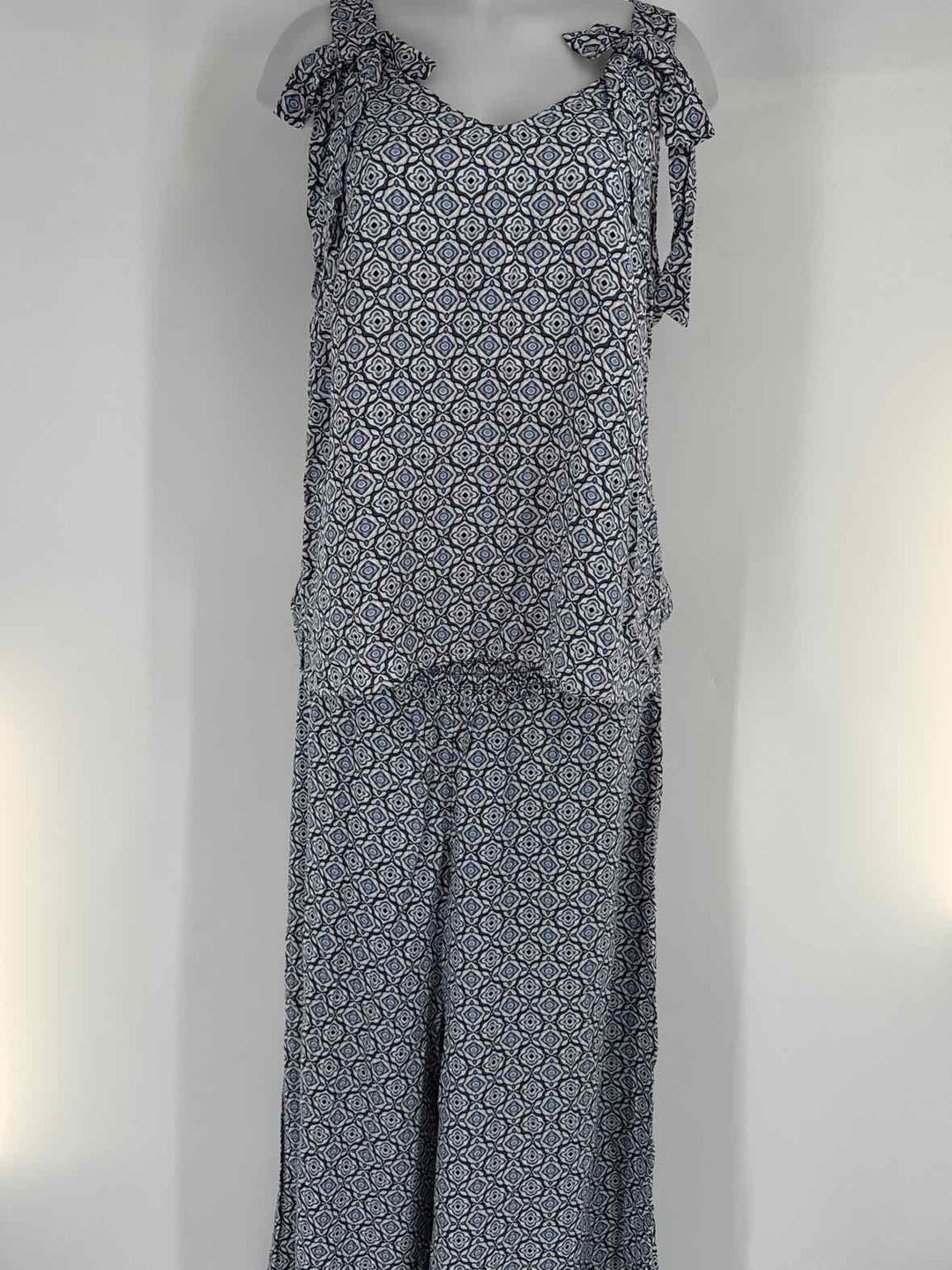 Size L CECE Blue Print 2 PC Dress