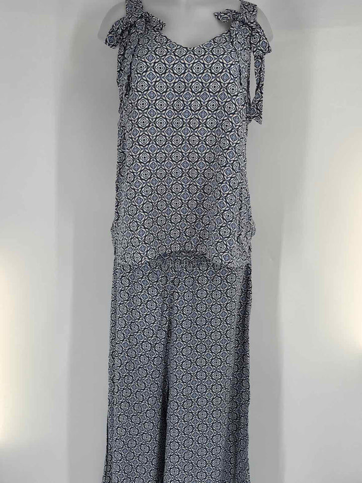 Size L CECE Blue Print 2 PC Dress