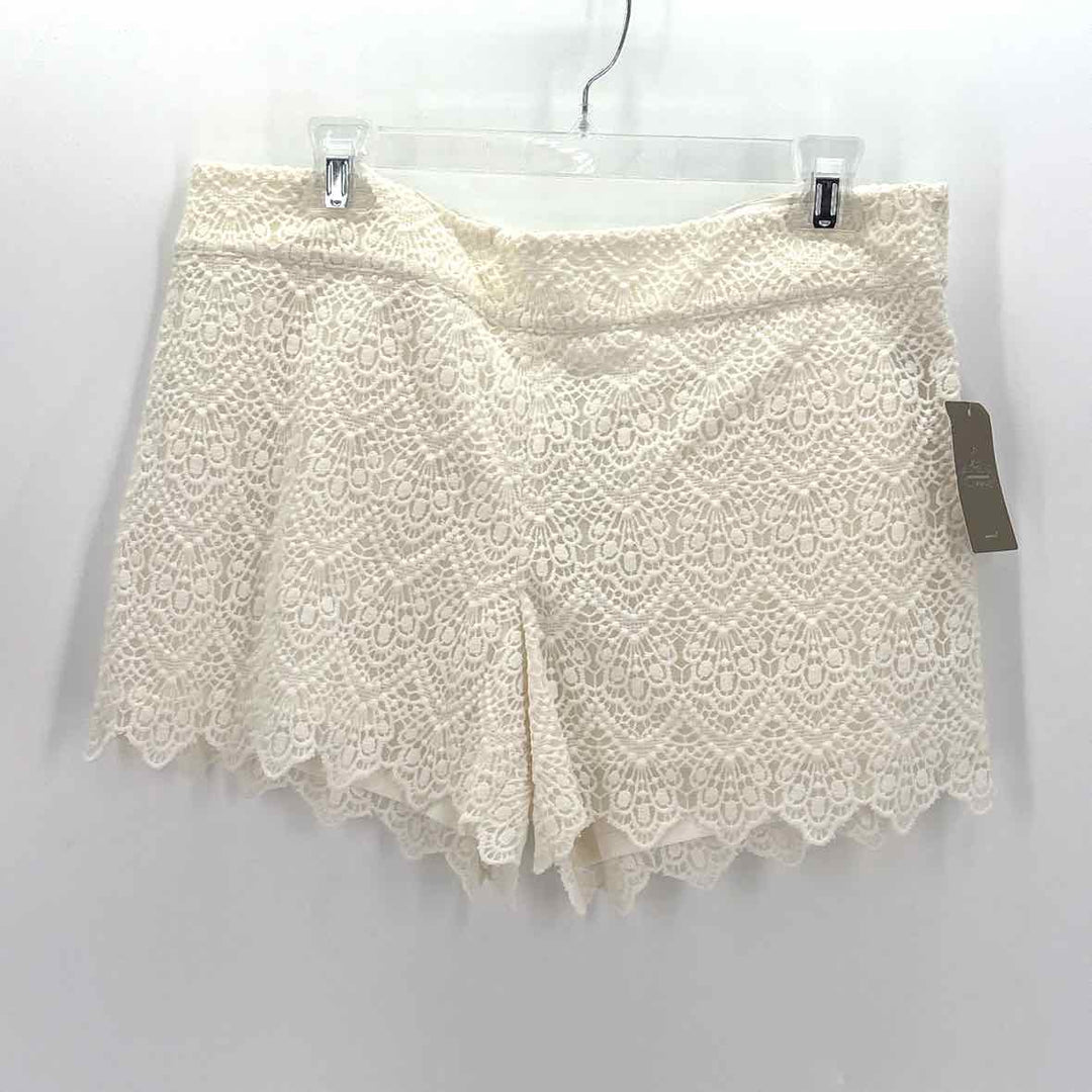 Size 12 ELEVENESS Cream Shorts