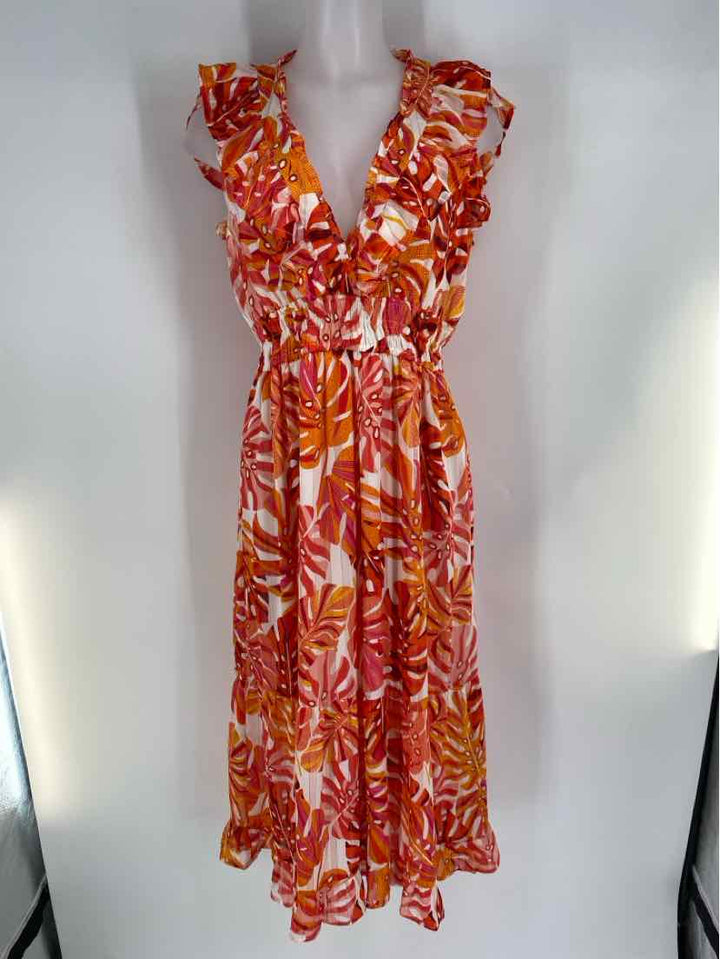 Size L SUGARLIPS ORANGE PRINT Dress