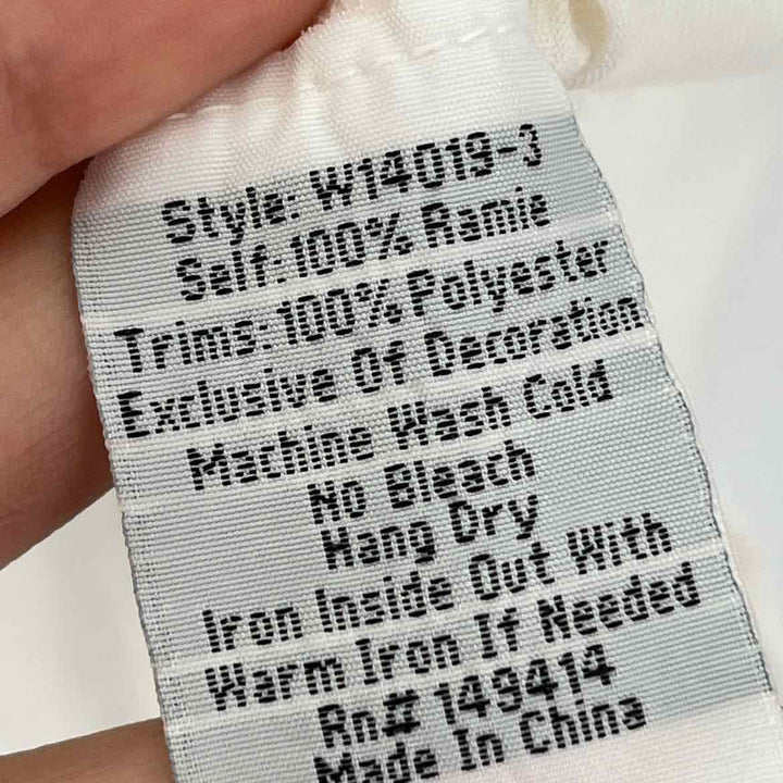 Size M Johnny Was White Cotton Shirt