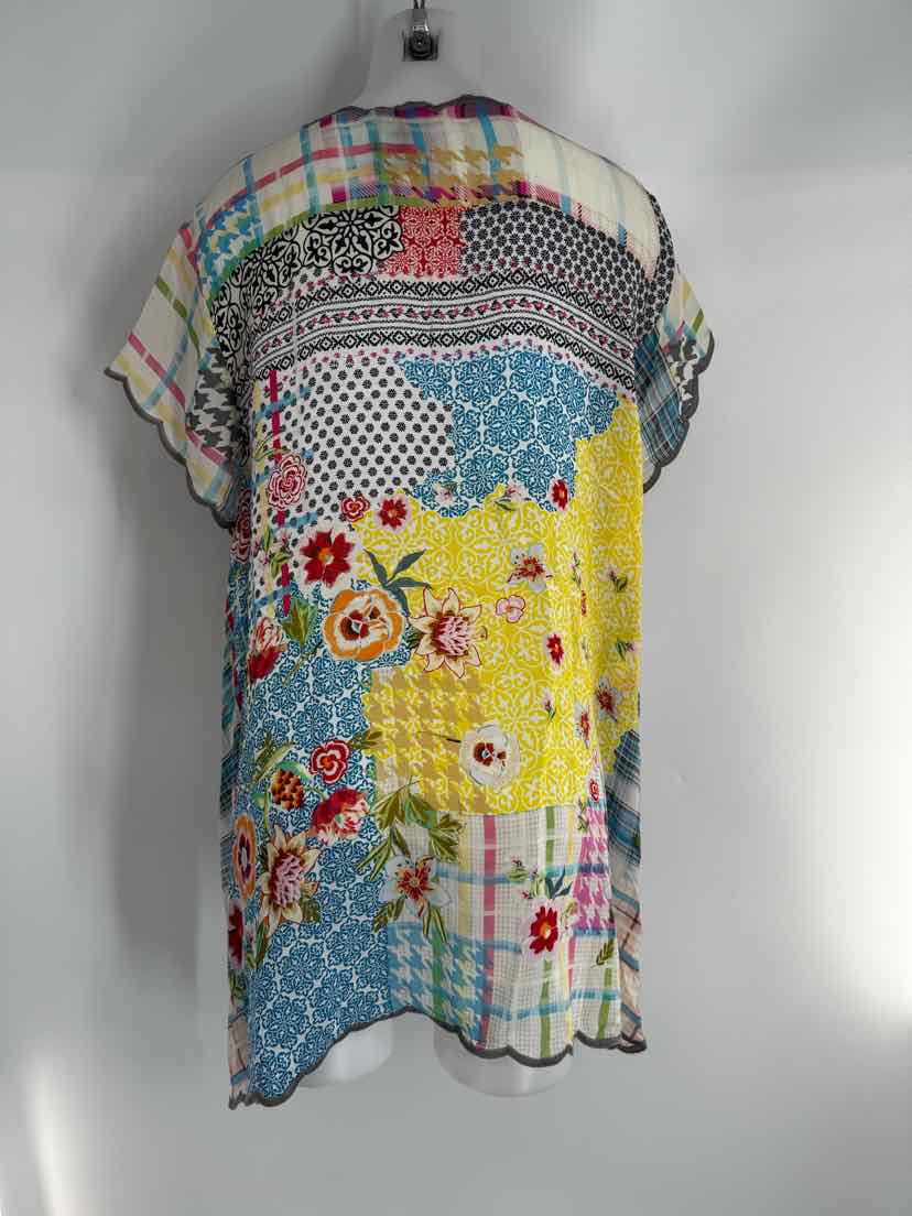 Size XL Johnny Was Multi-Color Silk Shirt