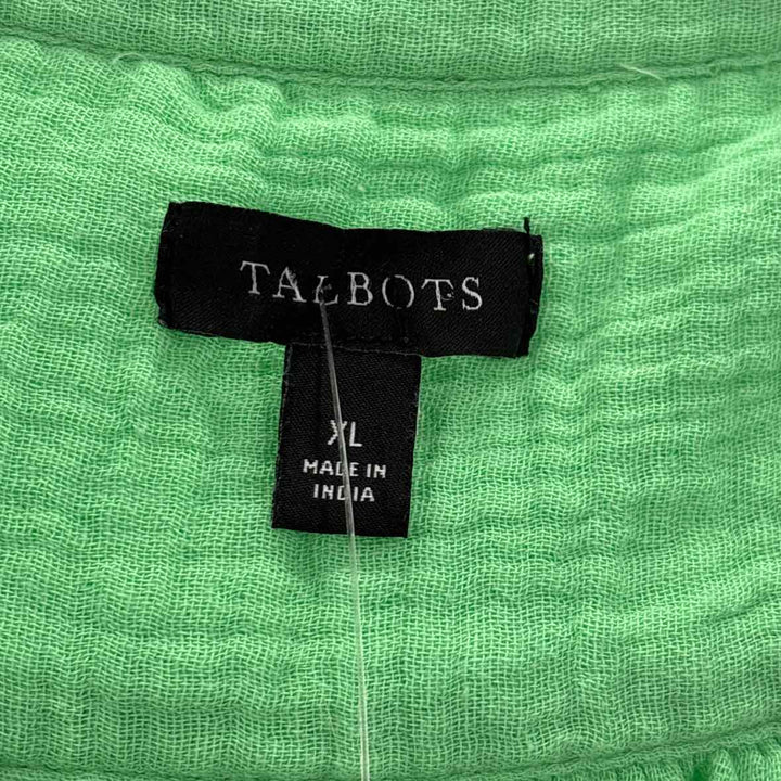 Size XL Talbots Green Shirt