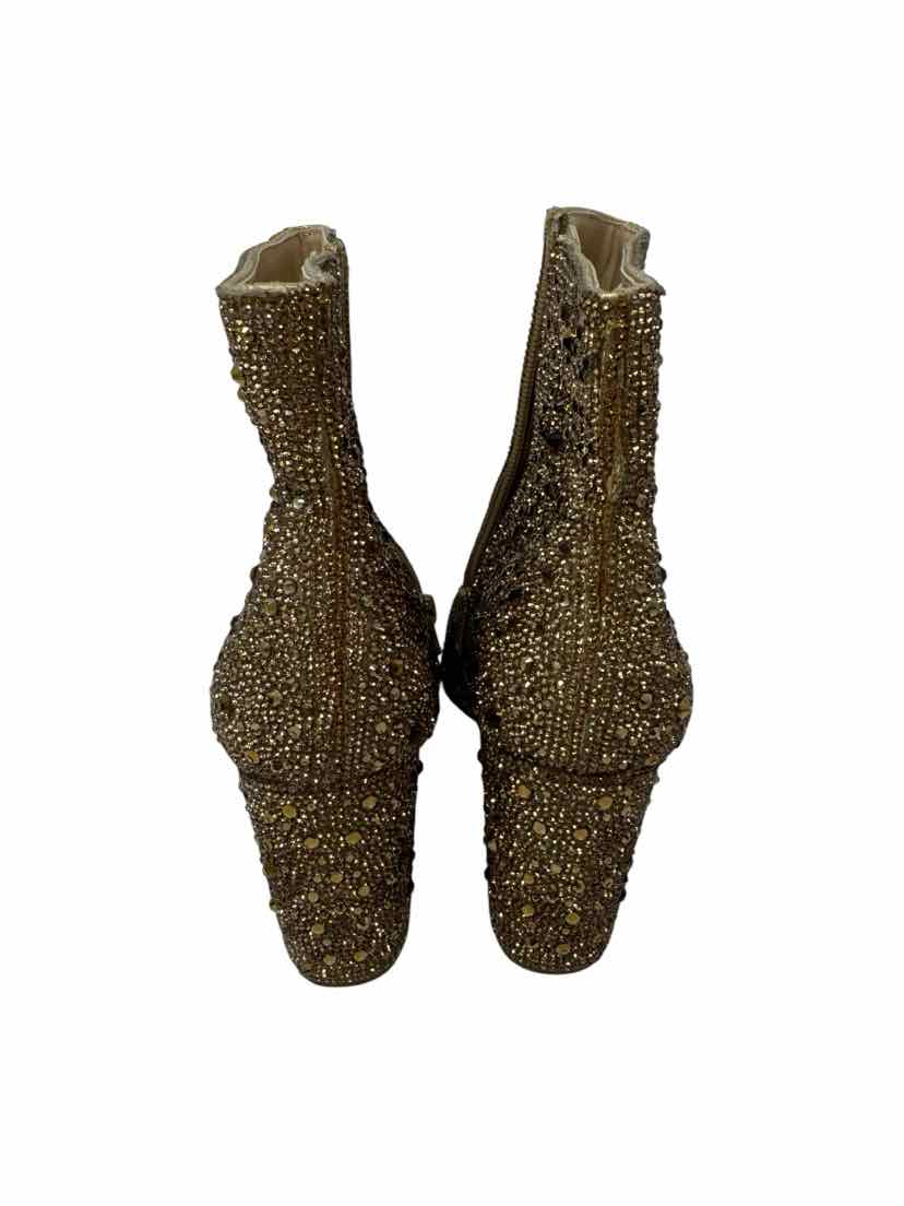 Shoe Size 9 BETSEY JOHNSON Gold Boots