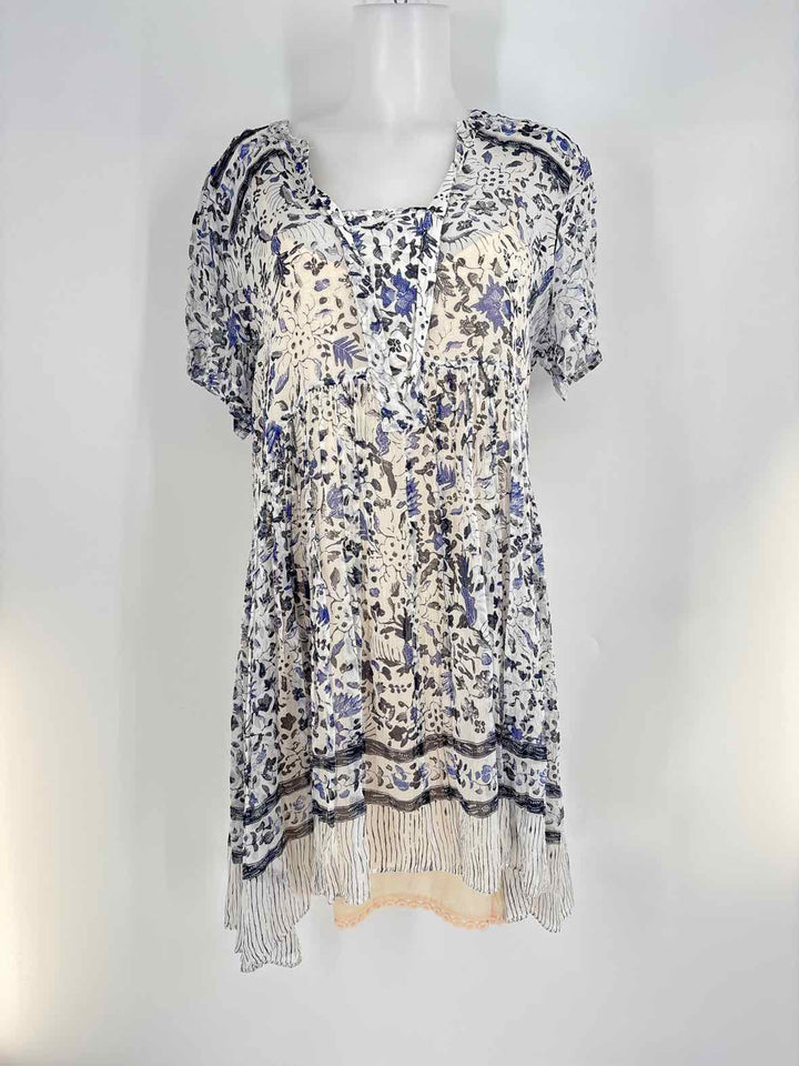 Size 10 MAEVE Blue Print Dress