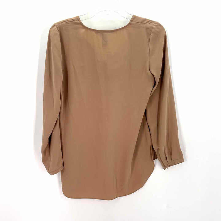 Size 2 White House Black Market Brown Shirt