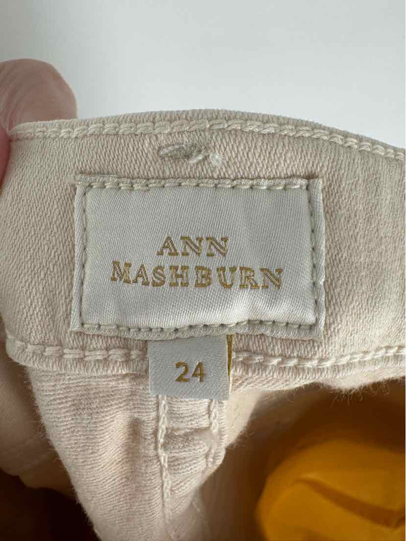 Size 24 ANN MASHBURN Cream Pants