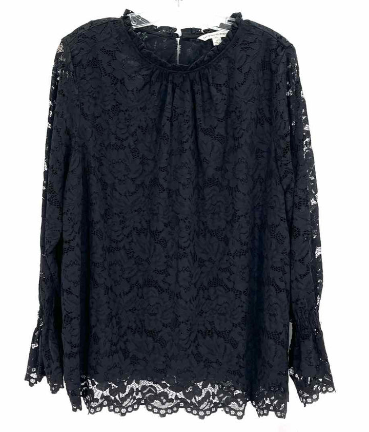 Size 2X ZAC & RACHEL Black Lace Shirt