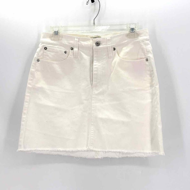 Size 27 J Crew White Denim Skirt