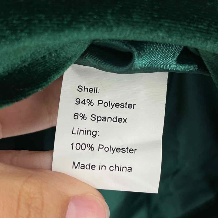 Size XL Green Velour Jacket
