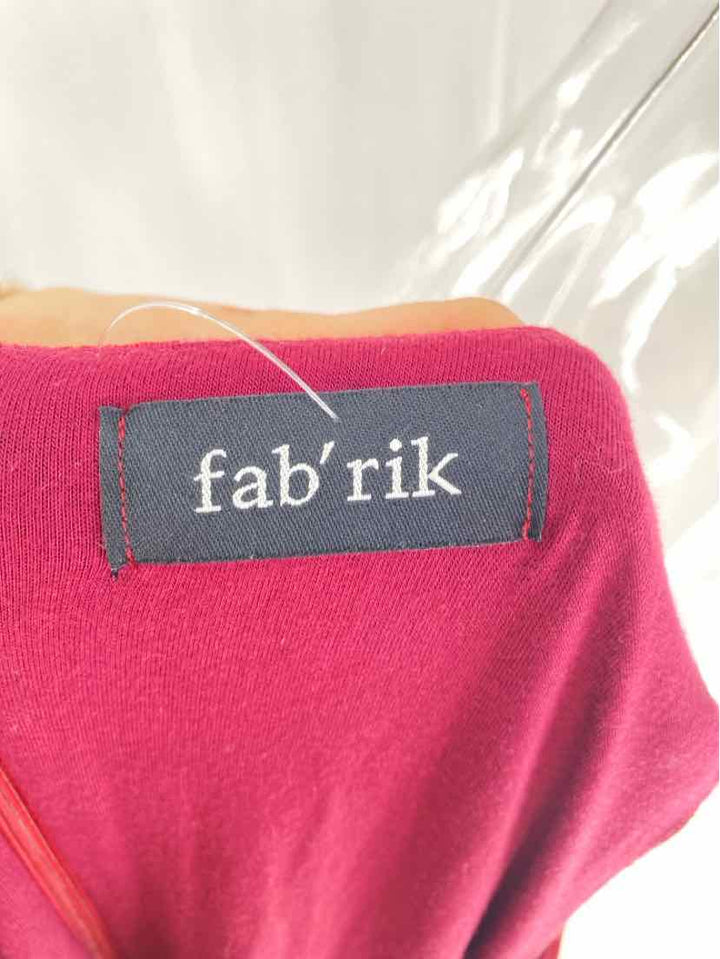 Size M FABRIK Burgundy Velour Dress