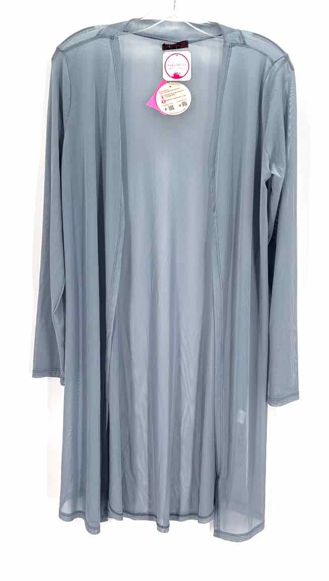 Size M Light Blue Mesh Cardigan