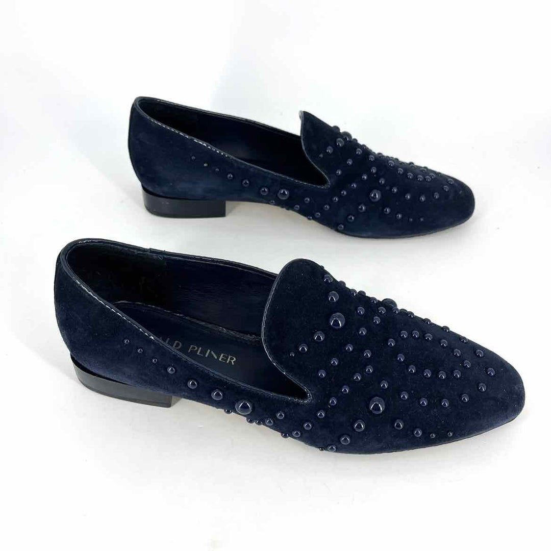 Shoe Size 8 DONALD PLINER Navy Suede Flats