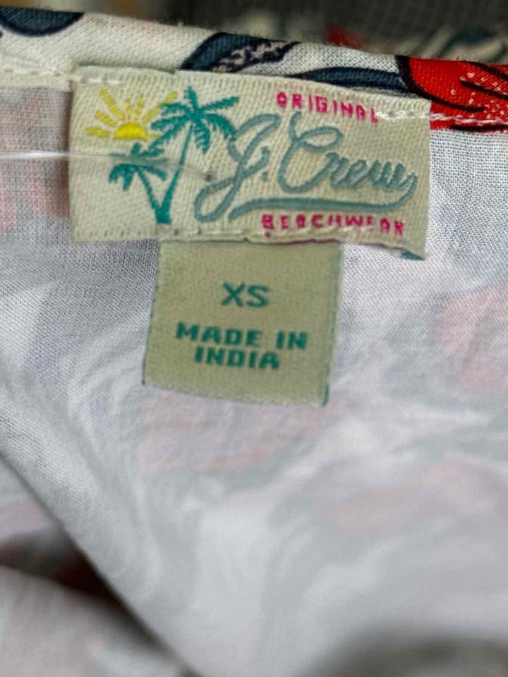 Size XS J Crew Red Print Dress