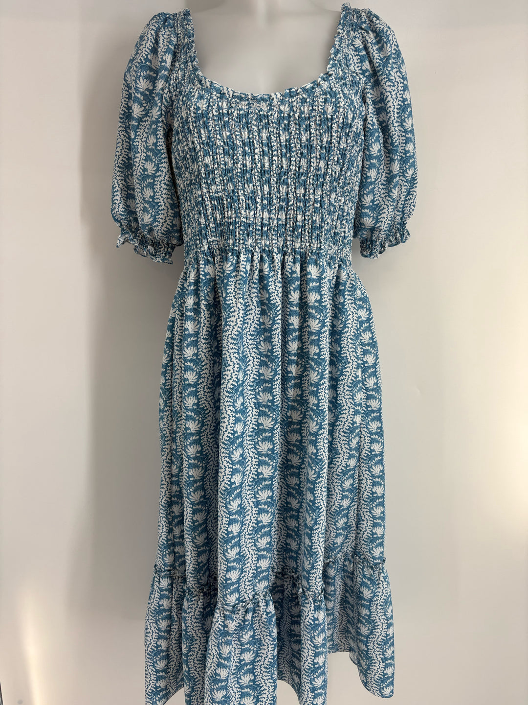 Size L HILL HOUSE Light Blue Dress