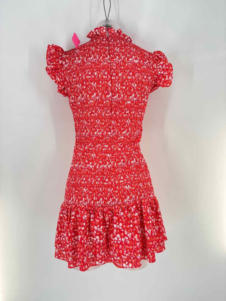 Size S FRENCH CONNECTION Red Print Dress