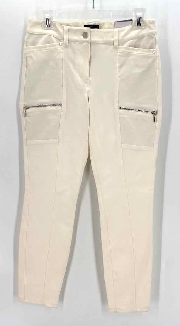 Size 4 White House Black Market Cream Knit Pants