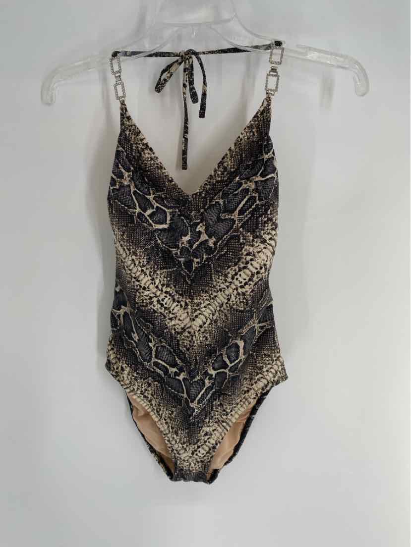Size 8 SAKS FIFTH AVENUE Tan Swimsuit