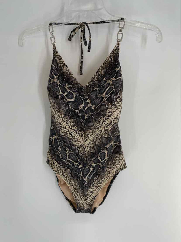 Size 8 SAKS FIFTH AVENUE Tan Swimsuit